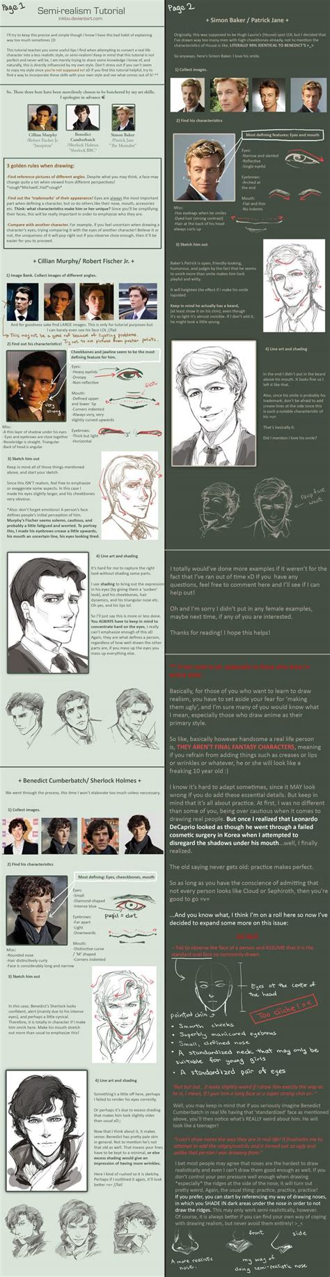 Semi Realism Tutorial By Inklou On Deviantart In 2024 Realistic