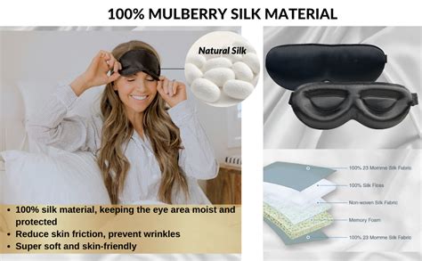 Amazon PROMEED 23 Momme Mulberry Silk Sleep Mask Ultra Soft No