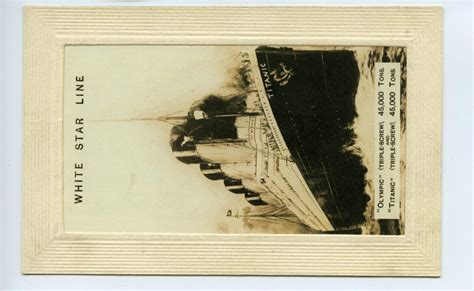 White Star Line Rms Titanic Original Postcard Titanic Rms Titanic