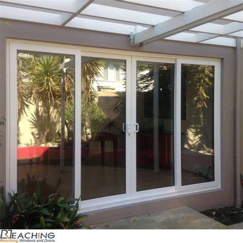 Conch Brand Upvc Pvc Profile Sliding Door With Tempered Laminated Glass