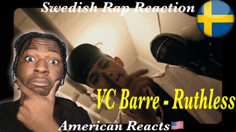 American Reacts To Swedish Rap VC Barre RUTHLESS GrindTape Track 3