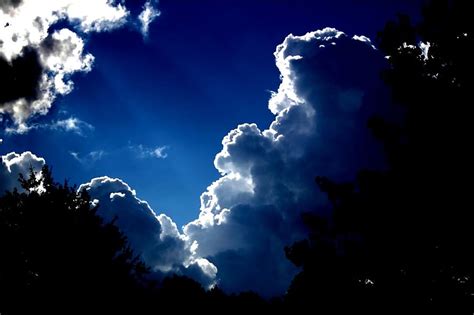 Clouds Sky Summer Day Blue White Clouds Form Sunny Day Sunny