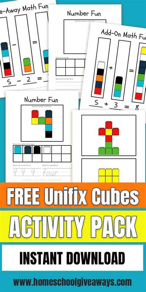 Free Unifix Cubes Printables For Beginner Math Snap Cubes Unifix