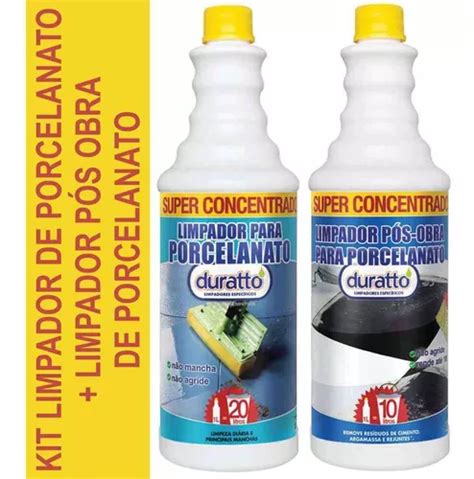 Kit Limpador Porcelanato Duratto Pós Obra Concentrado 1lt