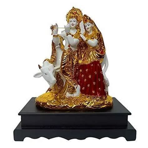 Hindu God Lord Krishna Kanha Radha Idol Sculpture Statue Figurine