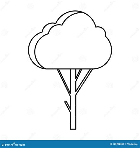 Tree Icon Outline Style Stock Illustration Illustration Of Earth