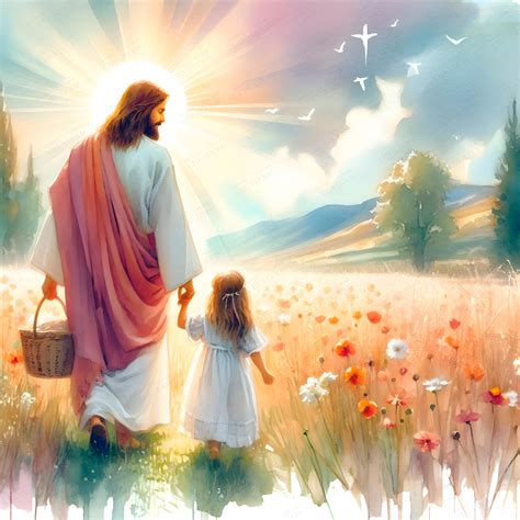 jesus   children christian art jesus art digital portrait