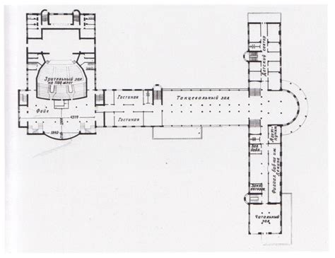 An Architectural Drawing Of The Ground Plan For A Building With Two