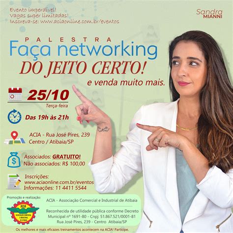 Palestra Faça Networking do Jeito Certo e Venda Muito Mais