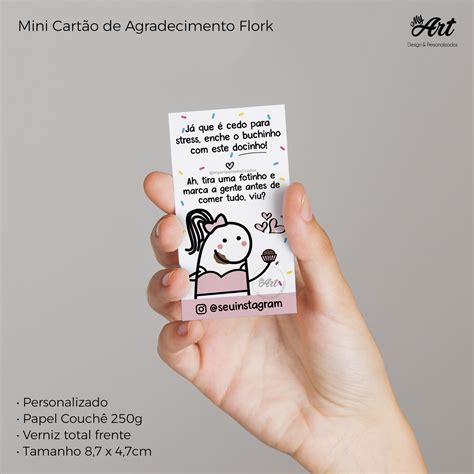 Unid Cart O Agradecimento Flork Personalizado