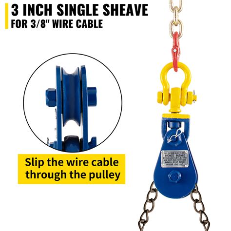 Vevor Ton Snatch Block With Chain Lbs Capacity Snatch Rigging