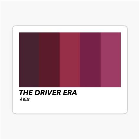 The Driver Era Color Palette Sticker