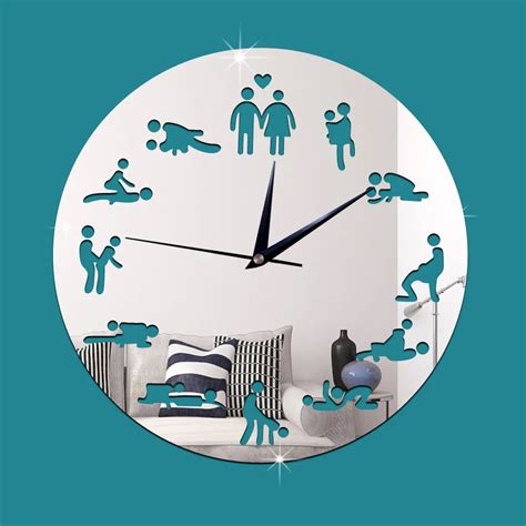 New Arrival Quartz Clocks Bar Sexy Wall Clock 3d Real Large Wall Clock Rushed Mirror Sticker Diy