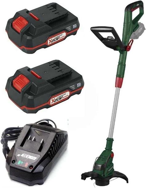 Parkside Prta Li Cordless Grass Trimmer With X Batteries Ah