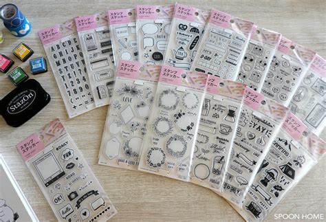 100均ダイソーのクリアスタンプが可愛い。スタンプステッカーで手帳やノートをアレンジ