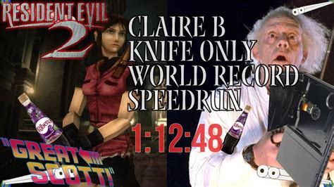 World Record Resident Evil 2 1998 Knife Only Claire B Speedrun 1 12