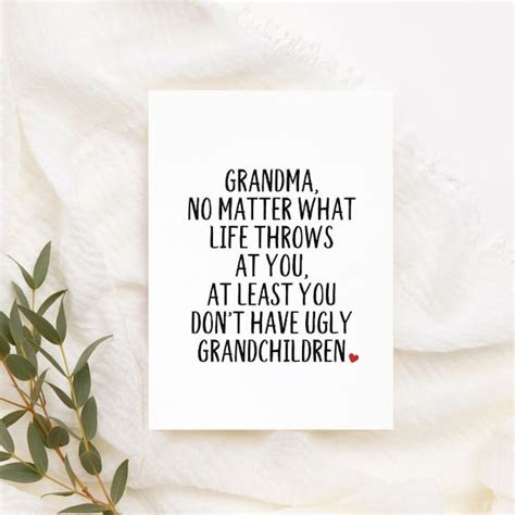 Grandmother Card Etsy