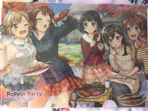 Bang Dream ガールズバンドパーティ Poppinparty クリアファイル バンドリ 戸山香澄 花園たえ 牛込りみ 山吹沙綾