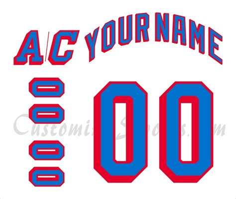 New York Rangers Customized Number Kit For 1990-1999 Home Jersey ...