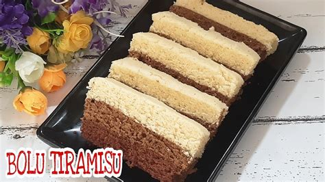 RESEP BOLU TIRAMISU 2 TELUR SUPER LEMBUT BOLU TIRAMISU KUKUS YouTube