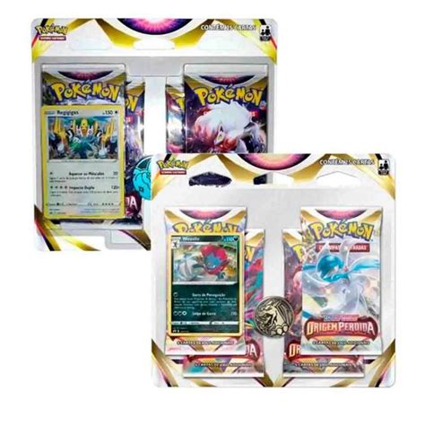 Blister Pacote Quadruplo Pokemon Origem Perdida Cartas Aleat Rio