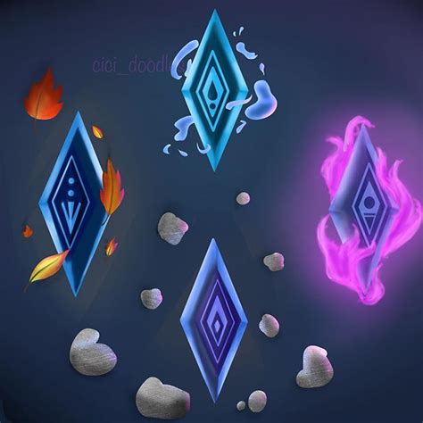 Frozeniiappreciationweek Day 2 4 Stones 4 Crystals 🍂 💧 🔥 ⛰