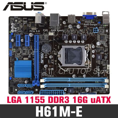 ASUS H61M E Motherboard DDR3 LGA 1155 USB2 0 For I3 I5 I7 CPU 16GB H61