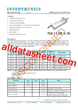 EBC 100S105SV 0000 Datasheet PDF Inventronics Inc