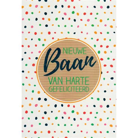 Nieuwe Baan Van Harte Gefeliciteerd Wenskaarten Groothandel Poskaart