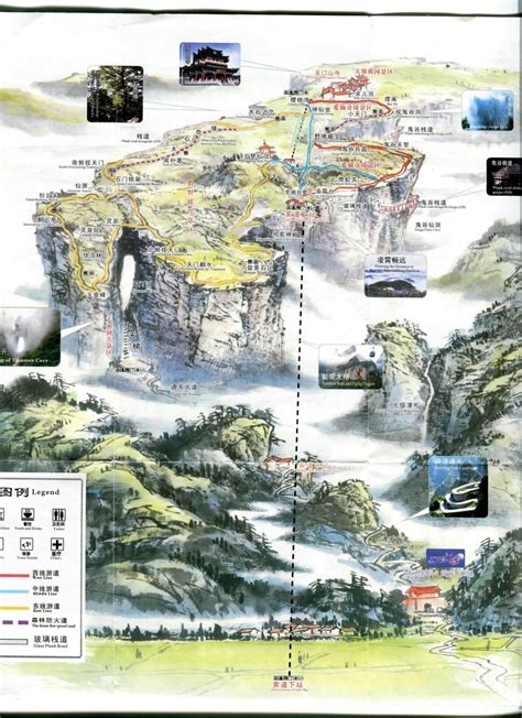 Zhangjiajie Tourist Map China Tours Westchinago