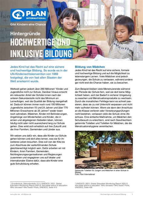 AG Material Hintergrundinfo Hochwertige Und Inklusive Bildung