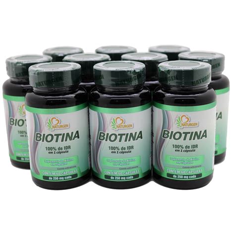 Biotina Capsulas Meses Vitamina H Vitamina B Crescimento Firmeza