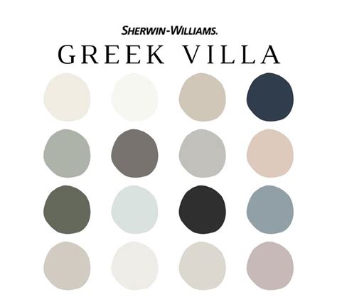 Sherwin Williams GREEK VILLA Paint Palette