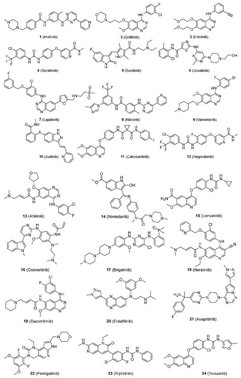 Tyrosine Kinase Inhibitors Included In The Database Used For The