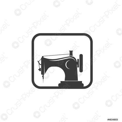 Sewing Machine Icon Logo Vector Stock Vector Crushpixel