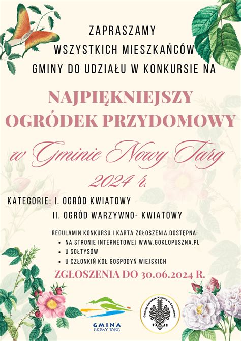 Gminny Konkurs Najpi Kniejszy Ogr Dek Przydomowy W Gminie Nowy Targ