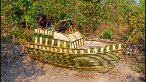 Build Boat House Using Bamboo - YouTube