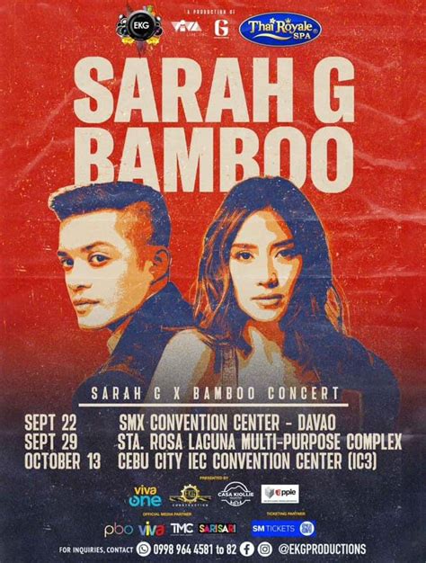 sarah g x bamboo laguna concert Archives - Philippine Concerts