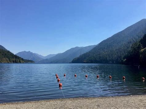 Beach At Fairholme Campground On Lake Crescent In Olympic National Park