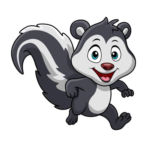 Premium Vector Cute Skunk Cartoon On White Background