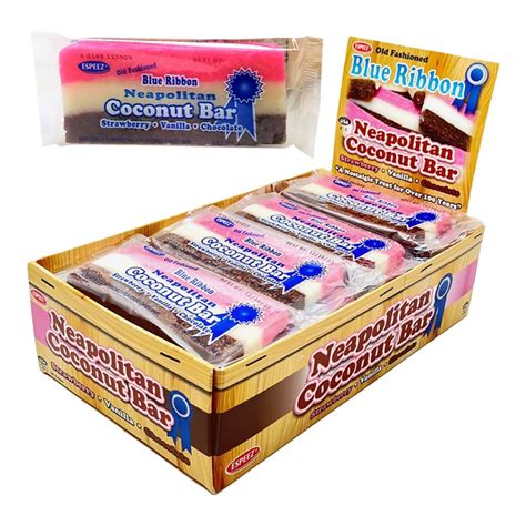 Espeez Blue Ribbon Neapolitan Coconut Bar 2 25oz 192ct I Got Your Candy