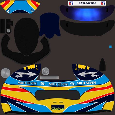 2006 Fernando Alonso Helmet by Mike Owen - Trading Paints