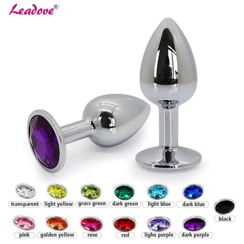 50pcs Lot Small Size Metal Crystal Anal Plug Stainless Steel Booty