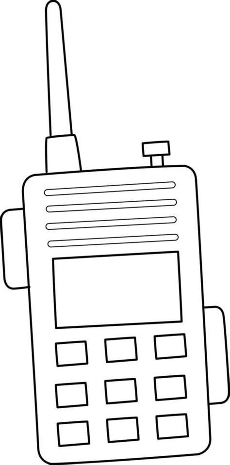 Radio Walkie Talkie Isolated Coloring Page 22463839 Vector Art At Vecteezy