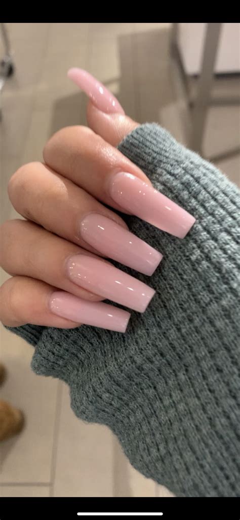 Pink Acrylic Nails Light Pink Acrylic Nails Long Nails Long Square