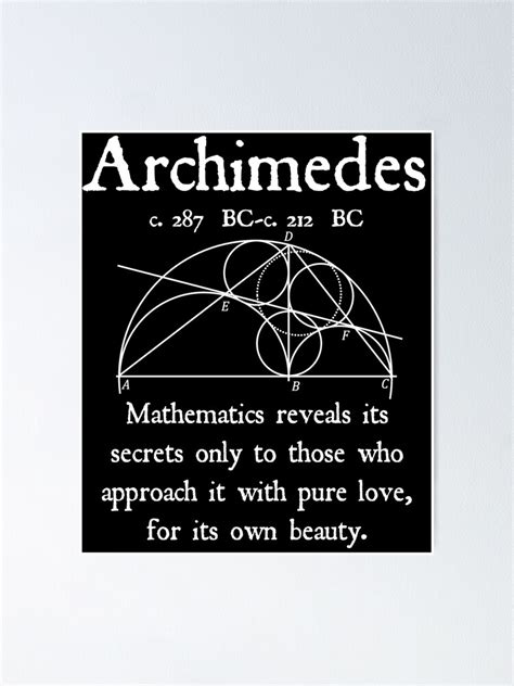 Archimedes Quote Archimedean Circles Geometry Vintage Math Design On