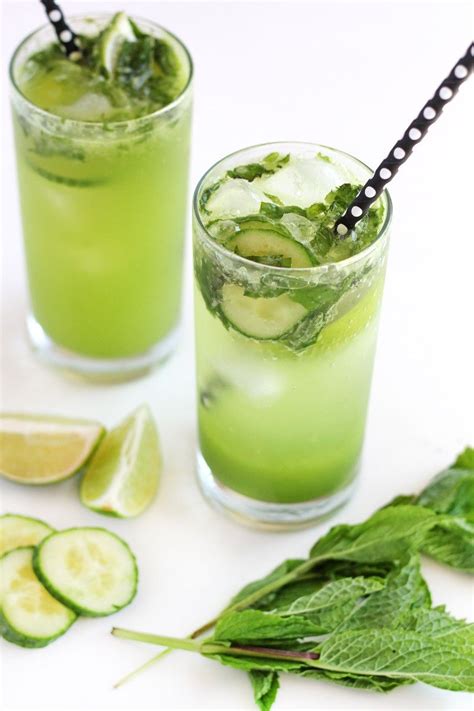 Non Alcoholic Cucumber Mojito Cucumber Mojito Recipe Mojito Non Alcoholic