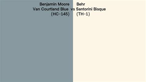 Benjamin Moore Van Courtland Blue Hc 145 Vs Behr Santorini Bisque Th