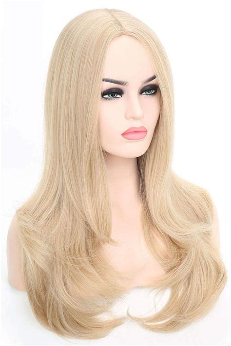 Cosymay Blonde Wig For Women Long Synthetic Wig With Wavy Ends 22 Natural Wave Cosplay Wig