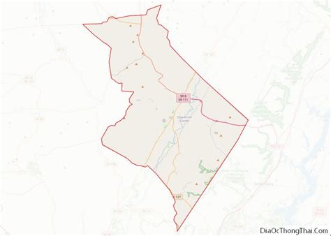 Map of Sequatchie County, Tennessee